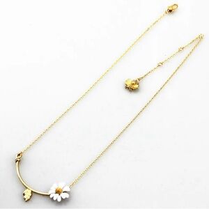 Kate Spade Gold and White Daisy Necklace